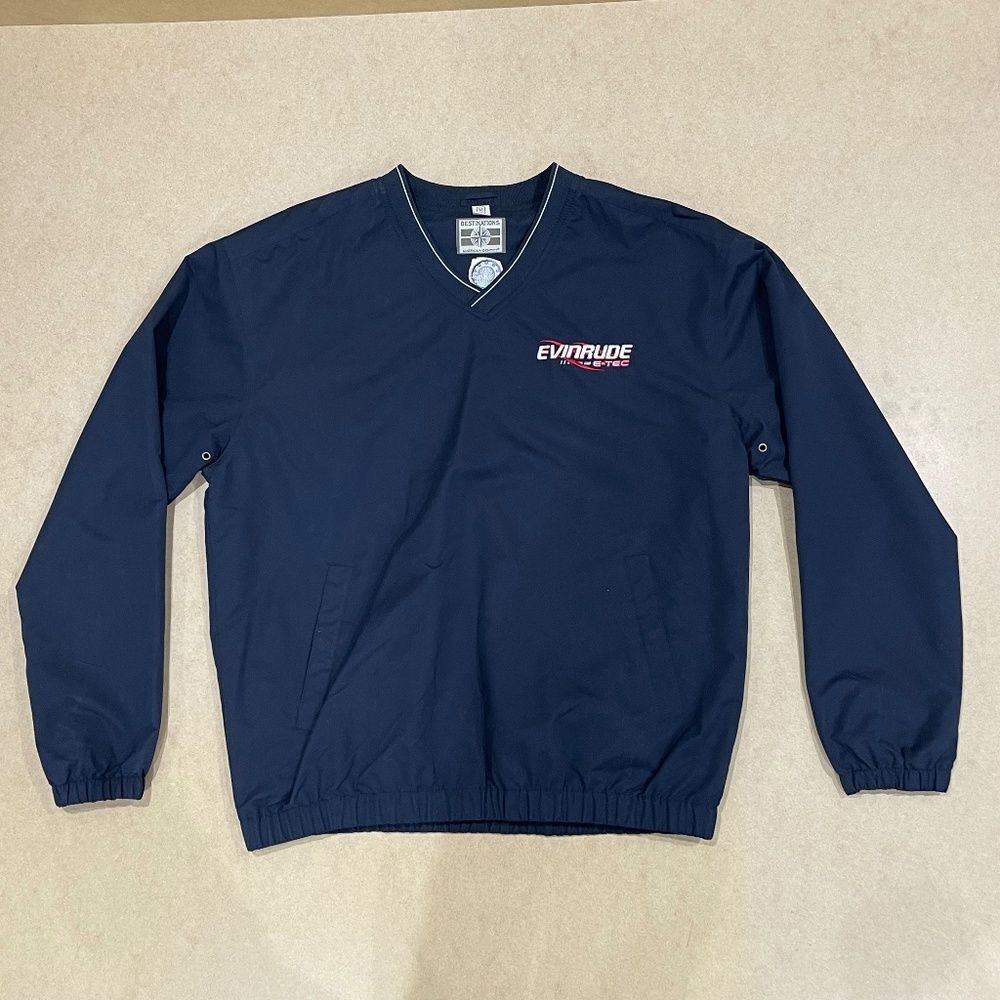 Evinrude ETec Mens Long Sleeve Windbreaker Pullover Medium Brp Boat Motor Brand Evinrude ETec Mens Long Sleeve Windbreaker Pullover Medium Brp Boat Motor Brand